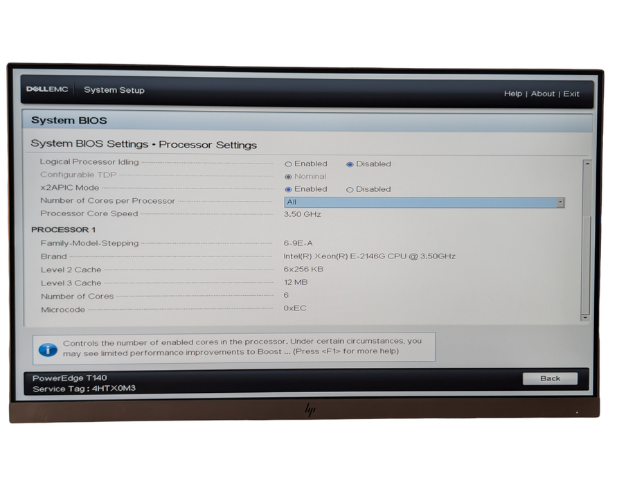DELL PowerEdge T140 Intel Xeon E-2146G 32GB RAM