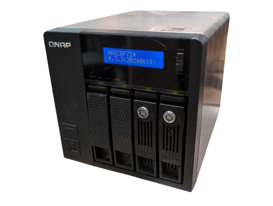 QNAP TS-419P II 4-Bay NAS w/ 4x 1TB HDDs, No Power Adapter