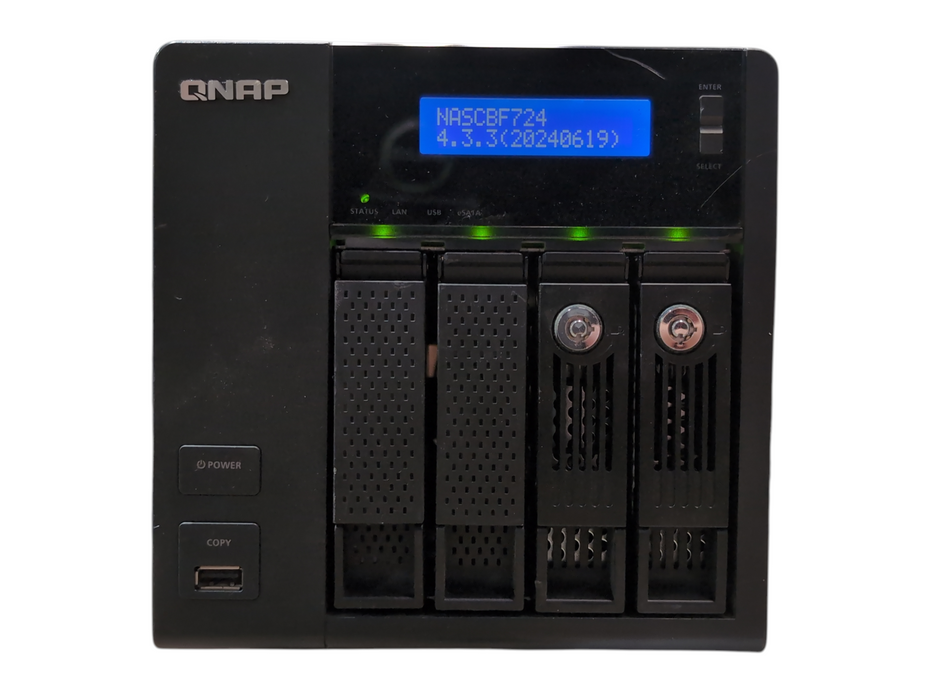 QNAP TS-419P II 4-Bay NAS w/ 4x 1TB HDDs, No Power Adapter