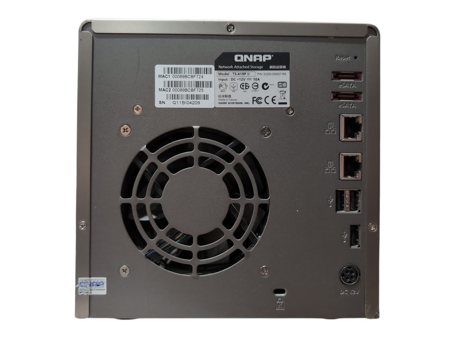 QNAP TS-419P II 4-Bay NAS w/ 4x 1TB HDDs, No Power Adapter