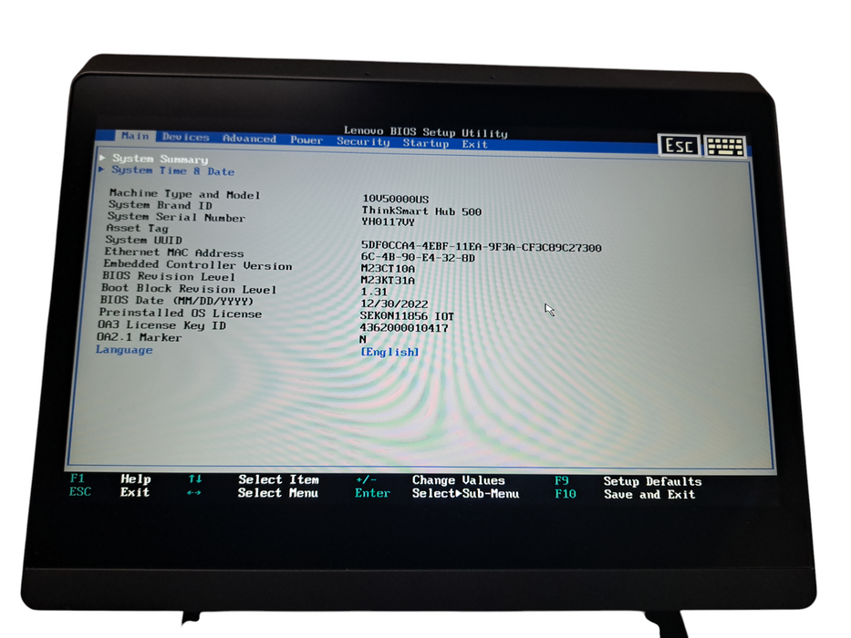 Lenovo ThinkSmart Hub 500 - i5-7500T 2.7GhZ - 8GB RAM - 128GB SSD