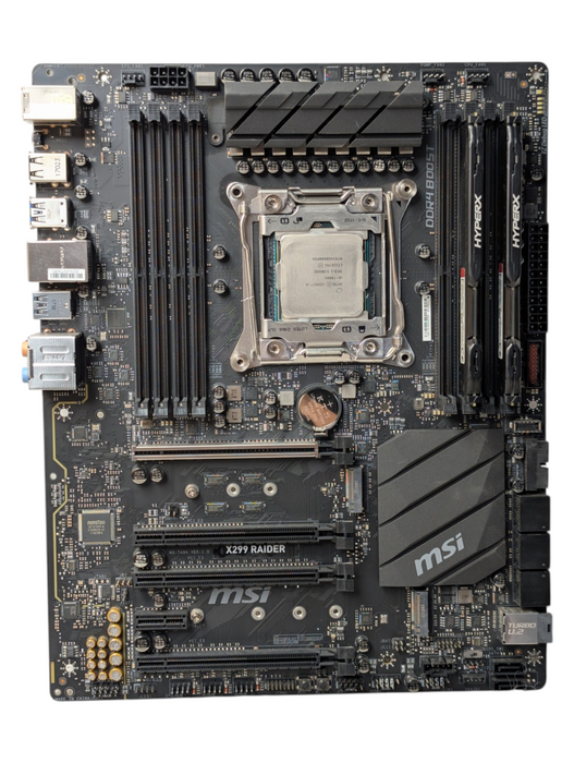 MSI X299 RAIDER Intel Core i9-7900X 32GB RAM Combo