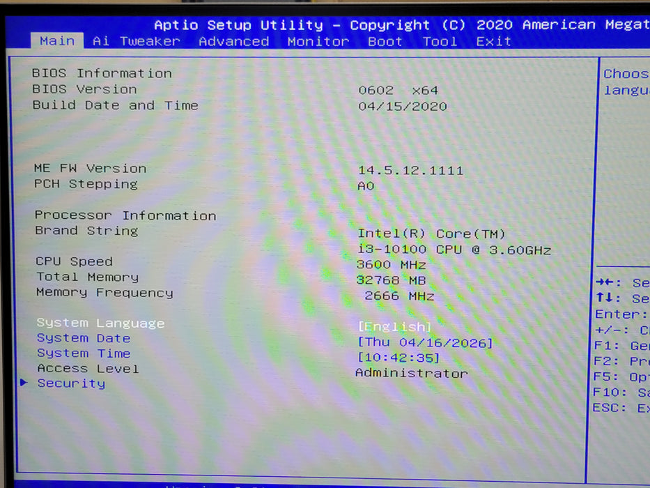 Custom/Asus tower PC, Core i3-10100 3.60GHz, 32GB DDR4, 240GB SSD