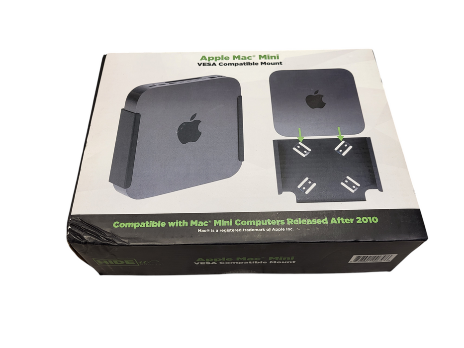 Hide-It Mount for Mac Mini Wall / Under-Desk Mount Bracket black color Open box