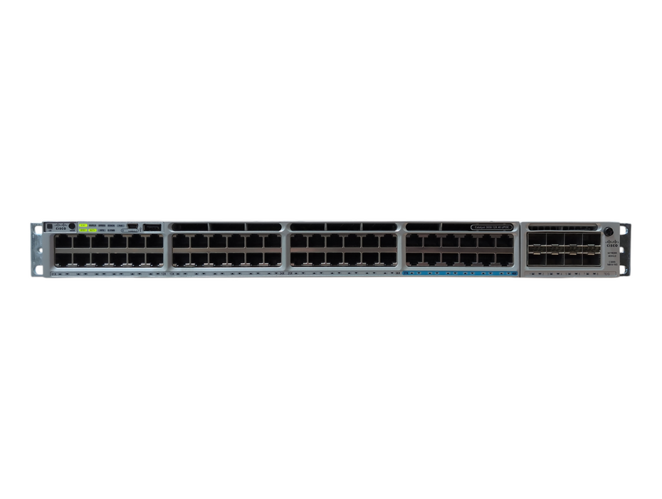 Cisco Catalyst 3850 WS-C3850-12X48U-E 48Port PoE Switch w/C3850-NM-8-10G
