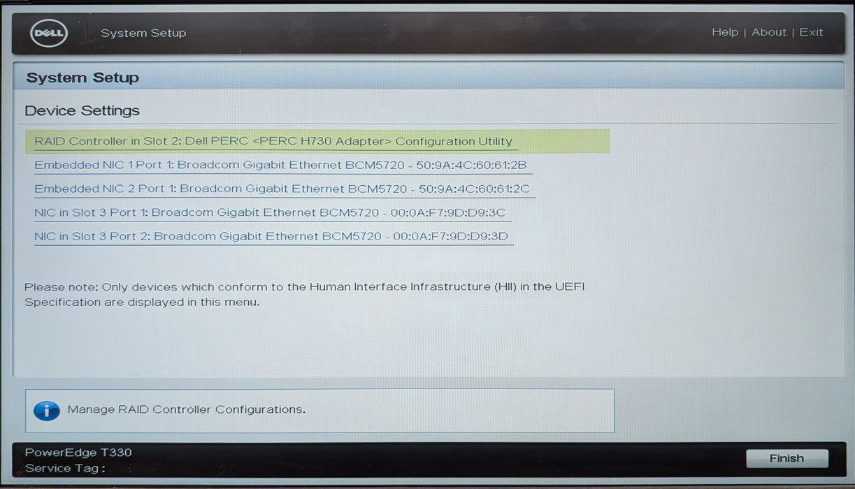 Dell T330 Server, Xeon E3-1270V5, 16GB DDR4, H730, No HDD, 1x 475W PSU