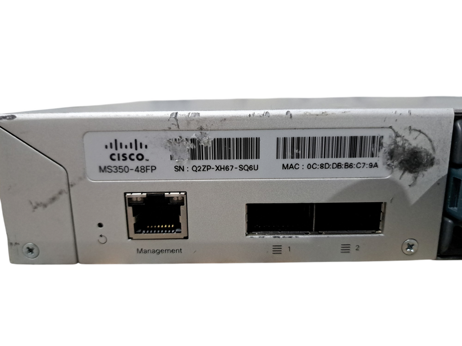 Cisco MS350-48FP Meraki Cloud Unclaimed 48 Port Network Switch 2x 1025W PSU