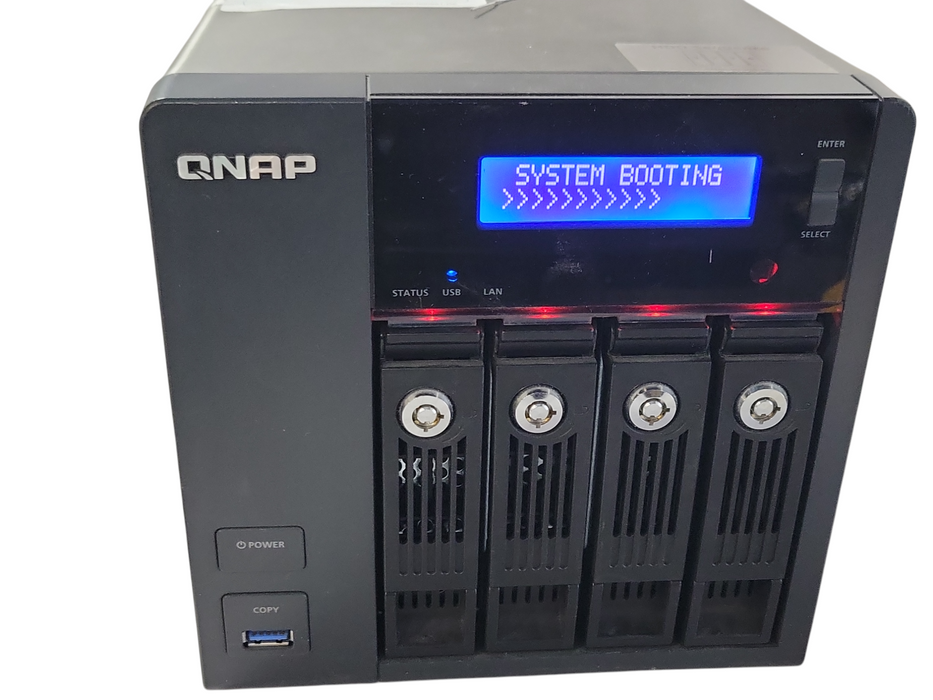 QNAP TS-453 Pro 4-Bay Network Attached Storage NAS w/ 4x HDD Trays, READ