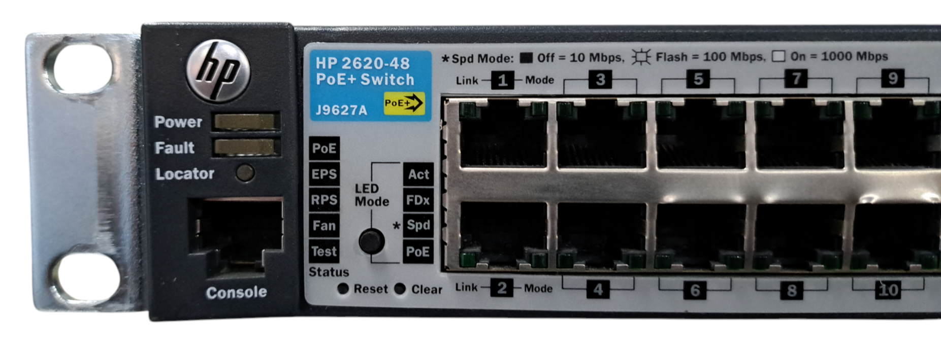 HP 2620-48 J9627A 48-Port Managed Ethernet PoE+ Network Switch