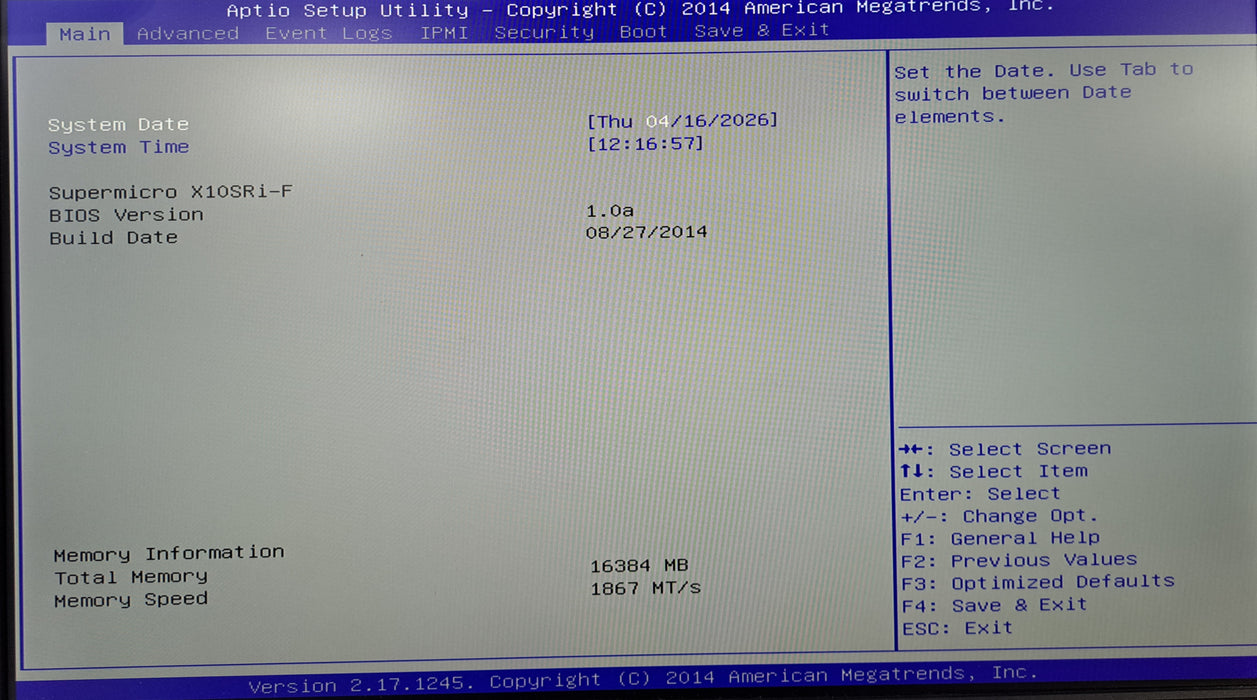 Supermicro CSE-813M w/ X10SRi-F | Xeon E5-2620 v3 @2.40GHz, 16GB DDR4, No HDD
