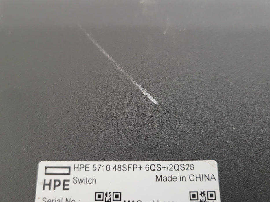 HPE FlexFabric 5710 48SFP+ 6QS+/2QS28 switch JL585A, 2x PSU