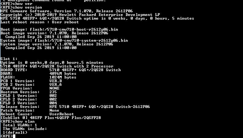 HPE FlexFabric 5710 48SFP+ 6QS+/2QS28 switch JL585A, 2x PSU