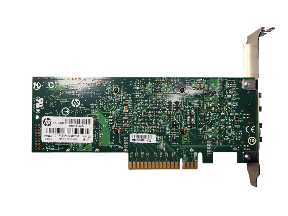 HP Ethernet Dual-Port 10GbE 530SFP+ PCIe x8 Network Adapter Card P/N: 656244-001