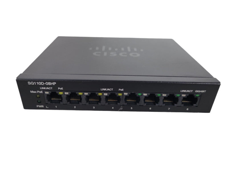 Cisco SG110D-08HP 8-Port Gigabit PoE Unmanaged Switch !