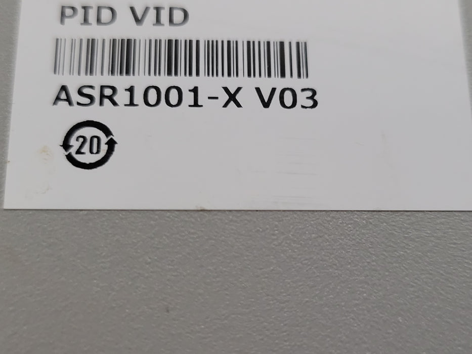 Cisco ASR1001-X 20Gbps-Thrput SPA-1X10GE-L-V2, adventerprise, Dual PSU
