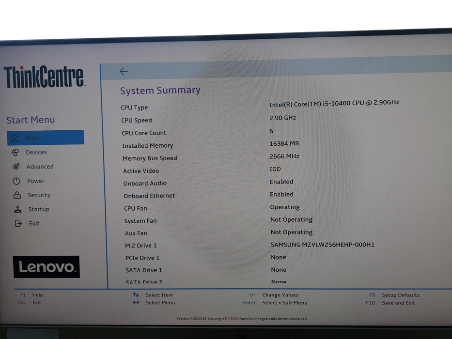 Lenovo ThinkCentre M70s 11DC Core i5-10400 @ 29.0 GHZ 25G GB SSD 16GB RAM