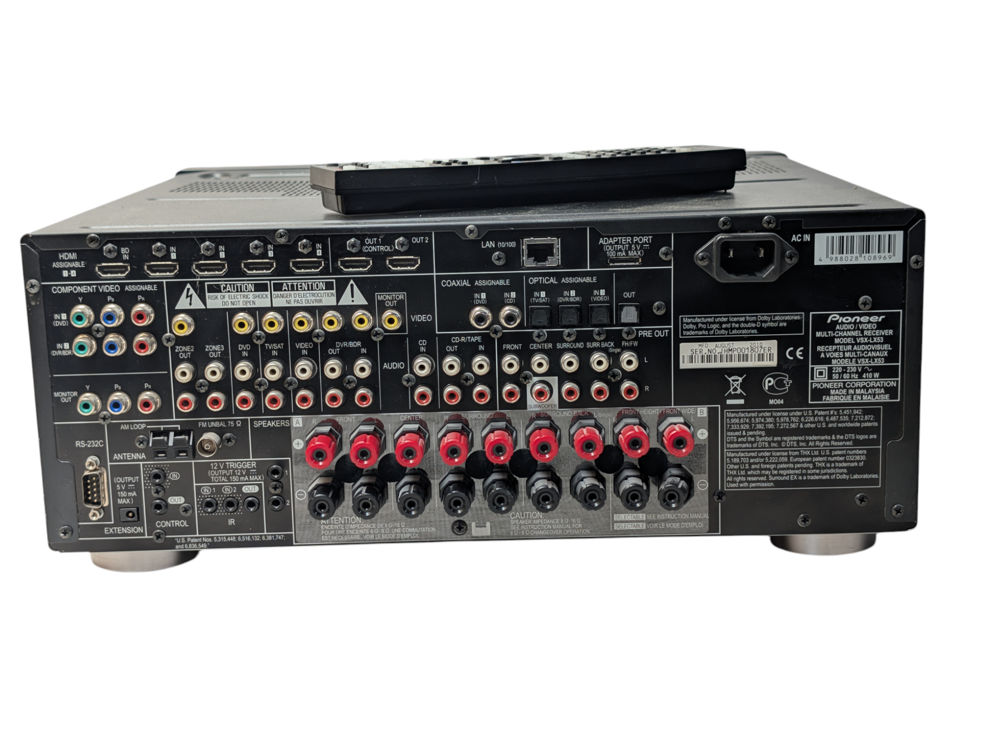 Pioneer VSX-LX53 7.1-channel Home Thither HDMI AV Receiver — retail.era