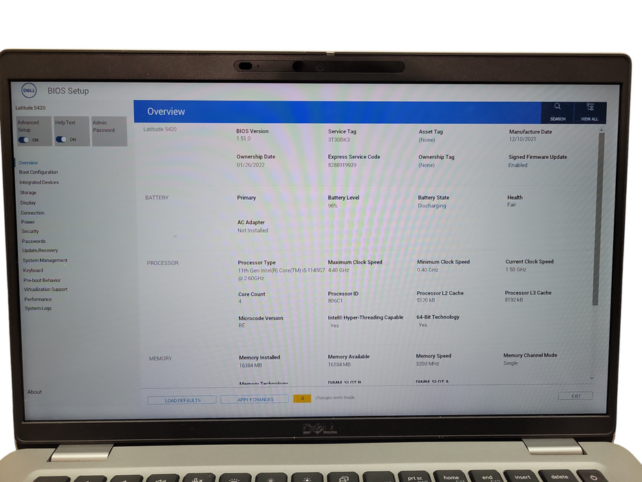 Dell Latitude 5320 TOUCH , i5-1145G7 2.60GHz, 8GB DDR4, 256GB NVMe READ