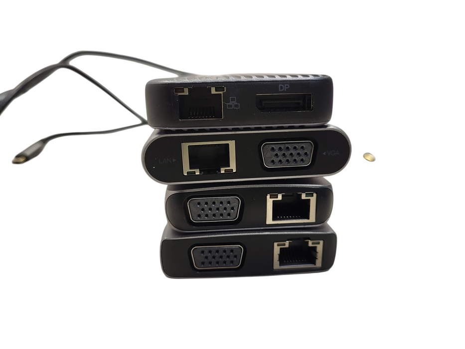 Lot of 4x Various brands USB-C Laptop docking station