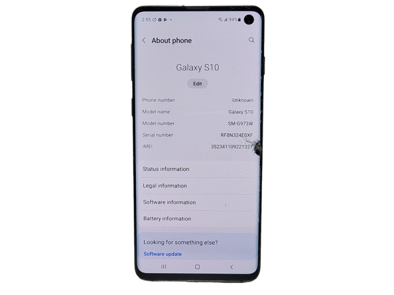 Samsung Galaxy S10 128GB (SM-G973W) - READ $