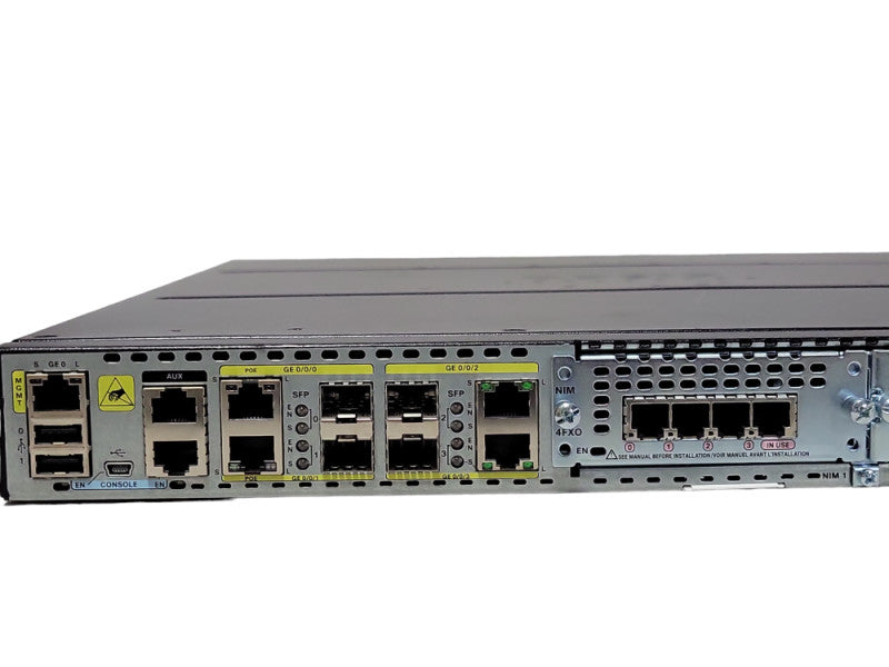 Cisco ISR4431/K9 4400 Series Integrated Services Router, 1x PSU, 1x NIM-4FXO _