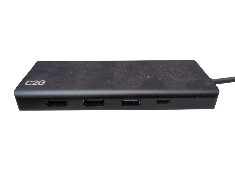 C2G USB-C 9-in-1 Dual Display Docking Station with HDMI, Ethernet, USB, 3.5mm
