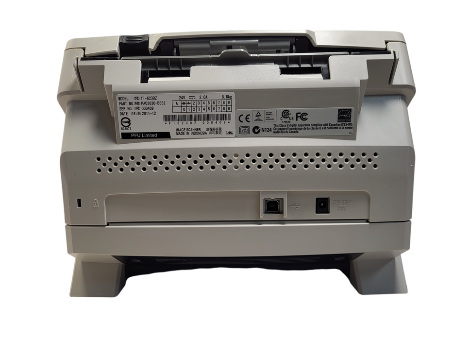 Fujitsu fi-6230Z ADF Flatbed Document Scanner PA03630-B552 No AC/Flatbed lid