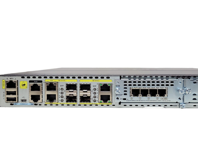 Cisco ISR4431/K9 4400 Series Integrated Services Router, 1x PSU, 1x NIM-4FXSP _
