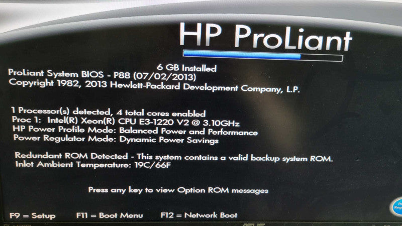 HP ProLiant ML10 - Xeon E3-1220 v2 | 6GB RAM | NO HDD | B110i RAID %