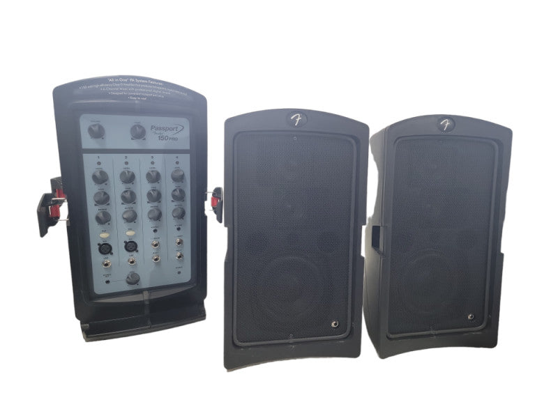 Fender Passport 150 Pro Portable 4-Channel 150 Watt All In One PA Speaker Sys