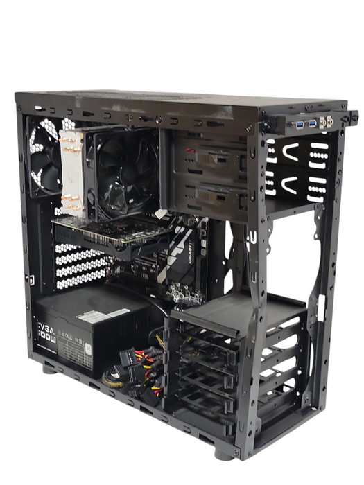 Custom/Gigabyte Z370XP SLI PC, Core I7-8700K 3.70GHz, 8GB DDR4, 500W PSU, READ