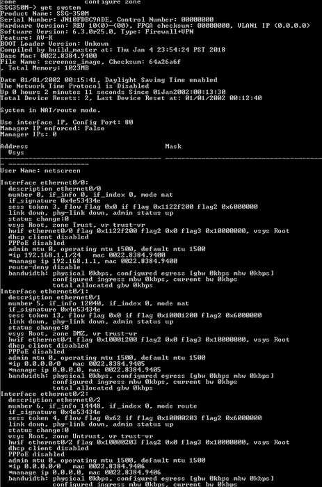 Juniper SSG-350M-SH Secure Services Gateway IPSec VPN Firewall