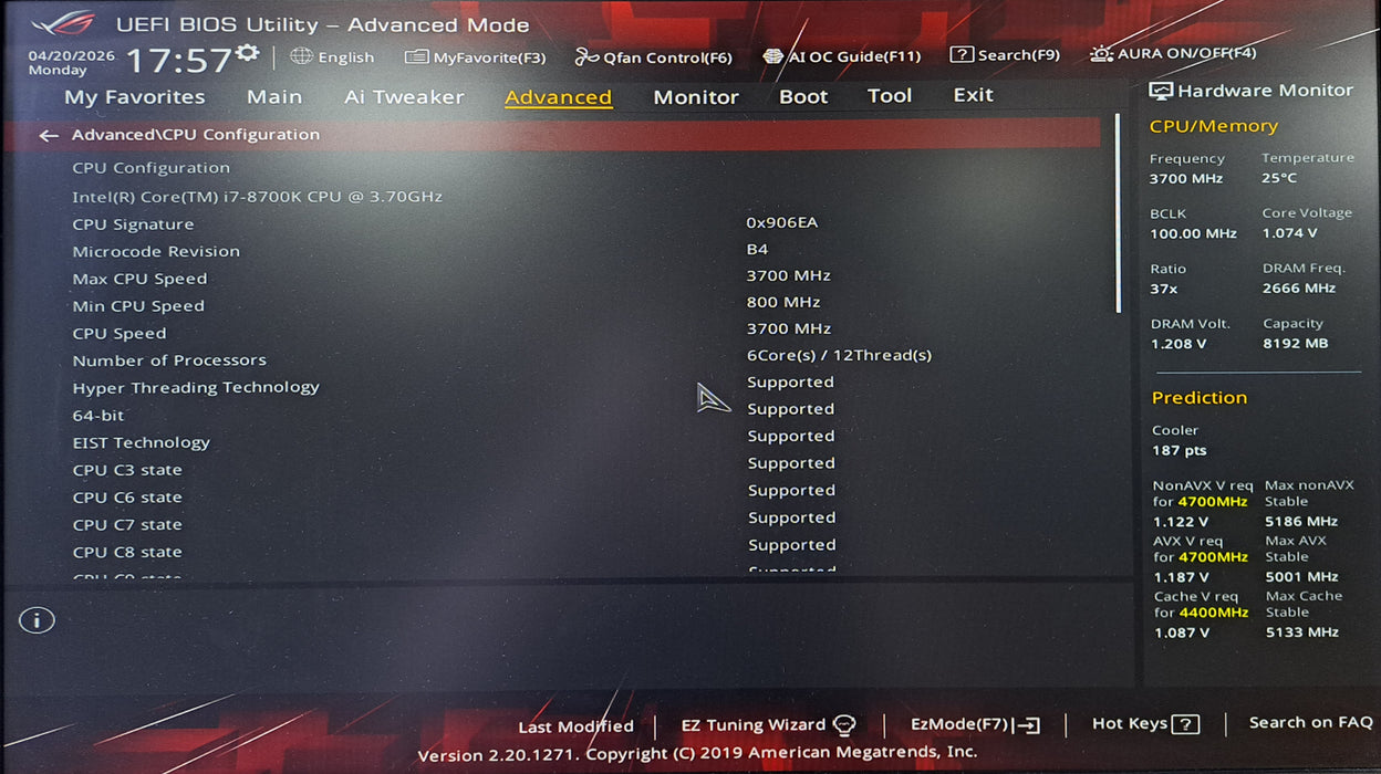 ASUS ROG STRIX Z390-E GAMING Wi-Fi LGA 1151 Motherboard + Intel Core i7-8700K