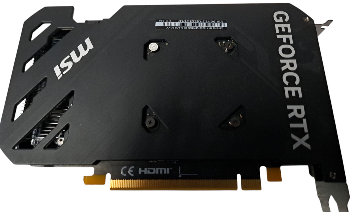 MSI GeForce RTX 4060 8GB GDDR6 Ventus 2X BLACK OC Graphics Card