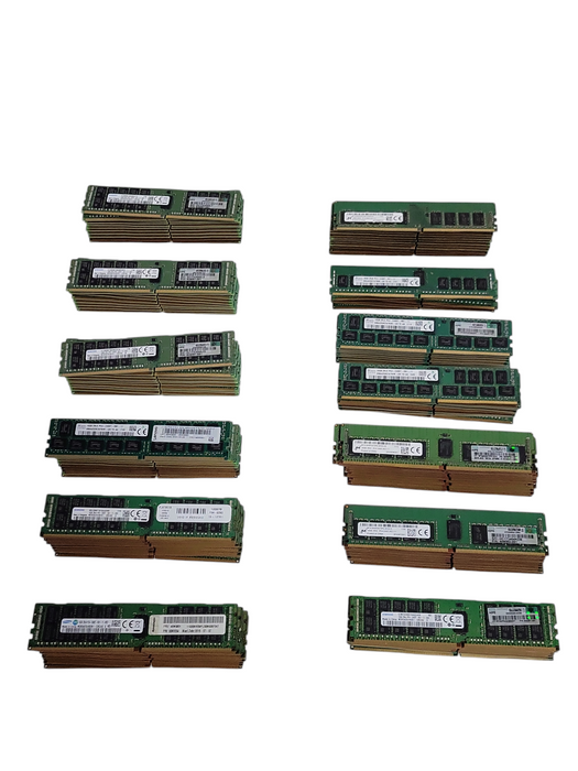 Lot of 135x Assorted Brand/model/Speed 16GB DDR4 Server RAMs, See detail