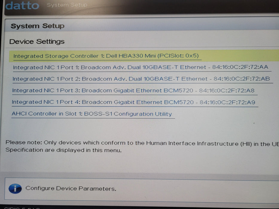 Datto SIRIS 5 Gold 6208U @ 2.9GHz 16GB DDR4 HBA330 Mini BOSS-S1 2x 256GB NVMe