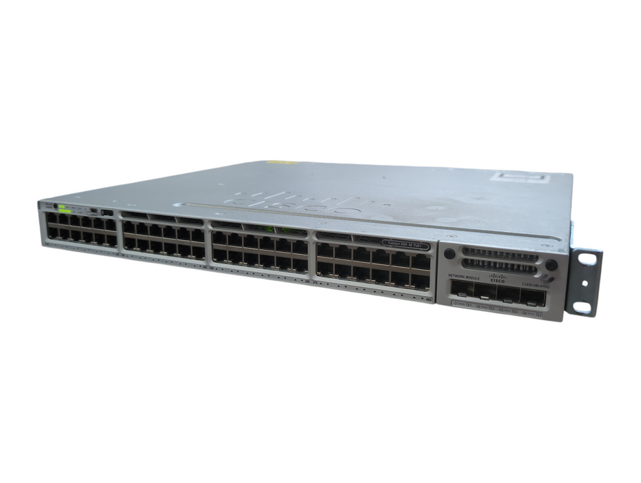 Cisco Catalyst WS-C3850-48F-S V05, 48 PoE+ Network Switch w/ C3850-NM-4-10G
