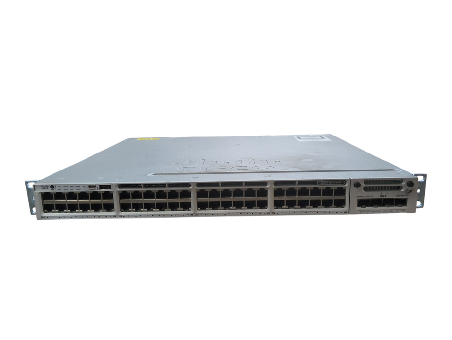 Cisco Catalyst WS-C3850-48F-S V05, 48 PoE+ Network Switch w/ C3850-NM-4-10G