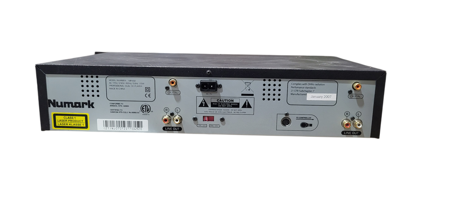 Numark MP302 Dual CD/MP3 Rackmount DJ Player | READ