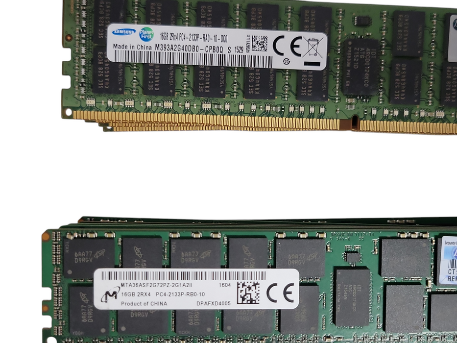 Lot of 76x Assorted Brand/model/Speed 16GB DDR4 Server RAMs, See detail