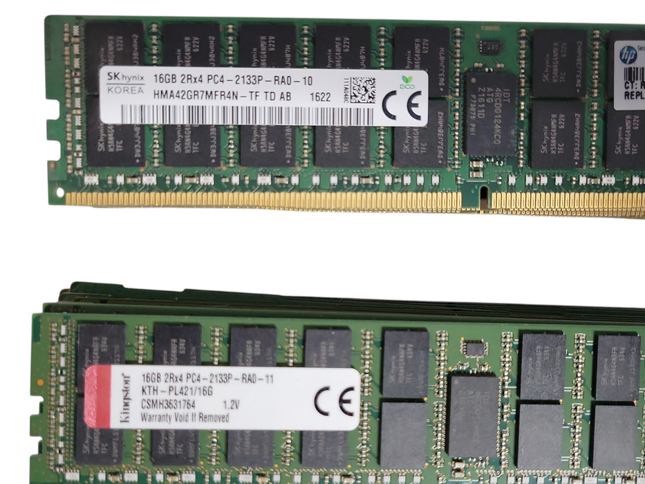 Lot of 76x Assorted Brand/model/Speed 16GB DDR4 Server RAMs, See detail