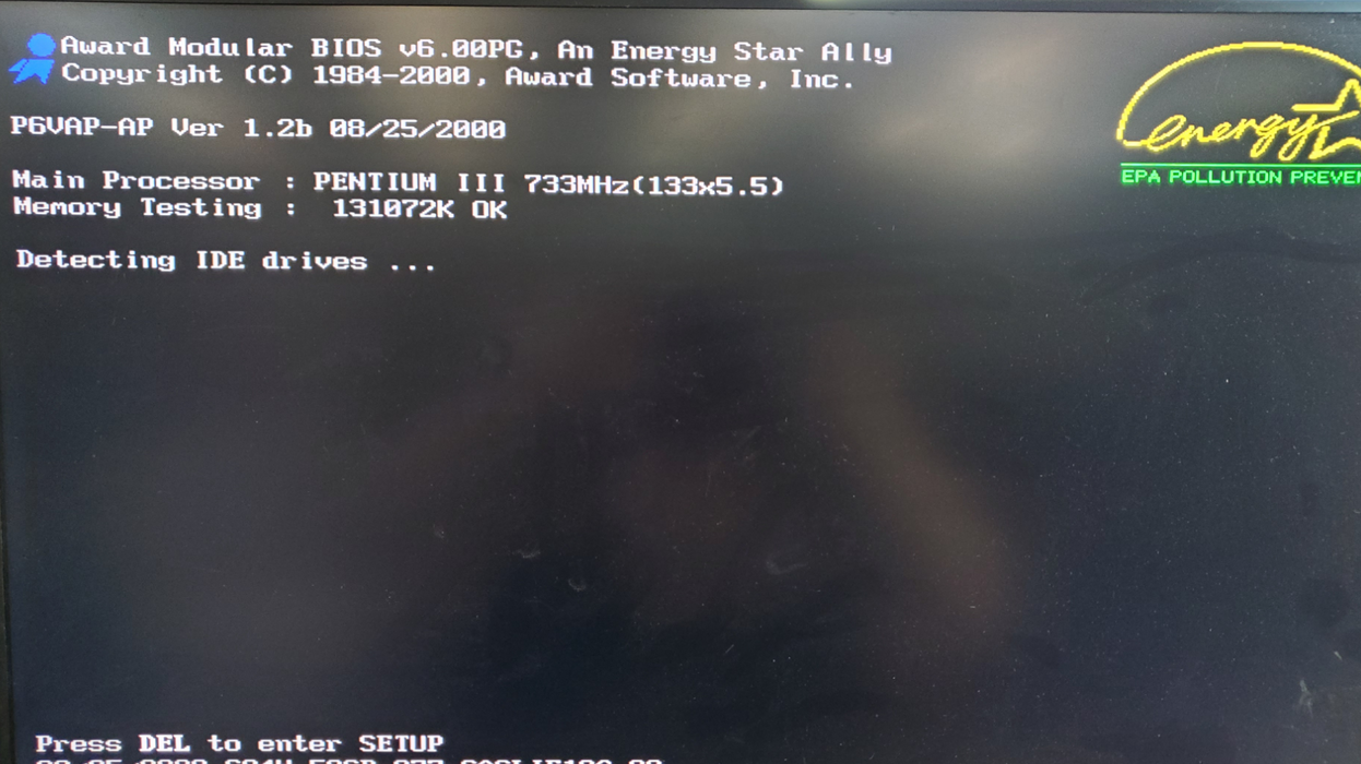 Vintage PC - P6VAP-A+ Motherboard - Intel Pentium III, 128MB RAM - No  HDD