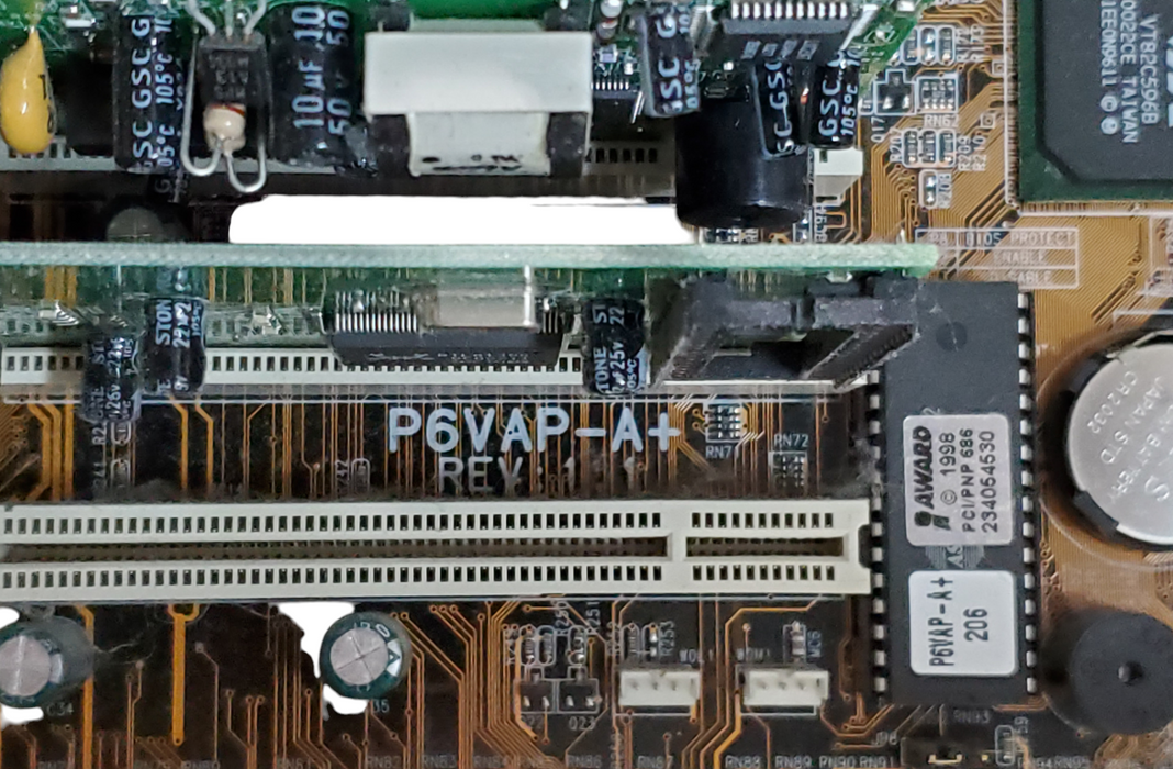 Vintage PC - P6VAP-A+ Motherboard - Intel Pentium III, 128MB RAM - No  HDD