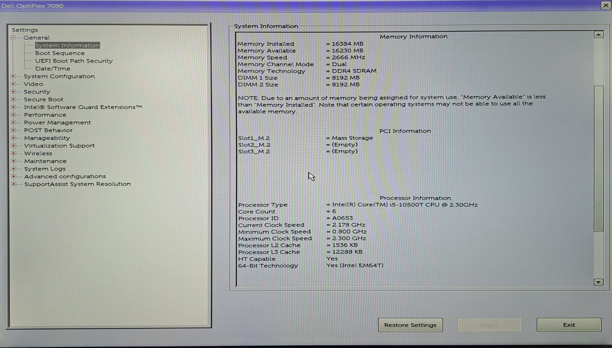 Dell OptiPlex 7080 Micro | Intel Core i5-10500T, 16GB DDR4, 256GB NVMe *READ*