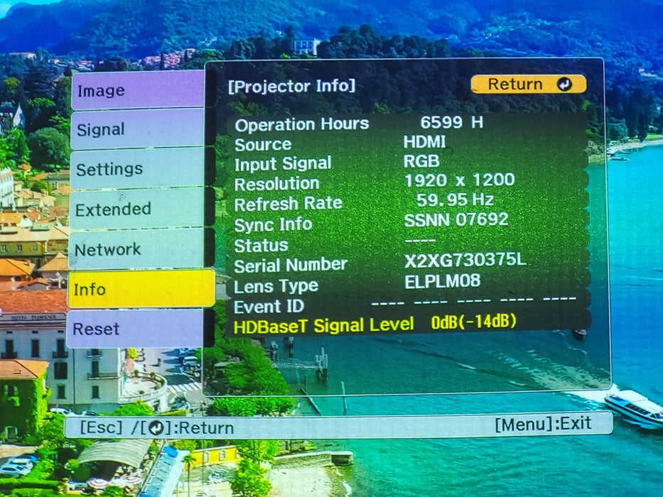 Epson Pro L1100U 3LCD Projector Laser Phosphor 6000 Lumens 4K WUXGA NO LENS