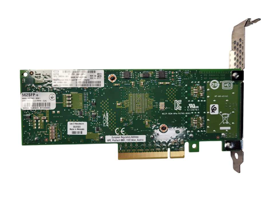 HP HPE 10Gb 2-port 562SFP+ Ethernet Adapter 790316-001 784304-001 727055-B21 LP