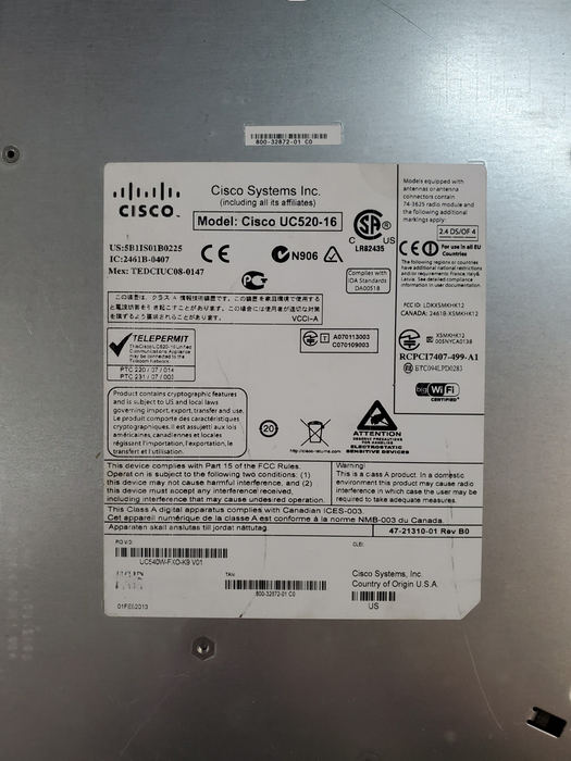 Cisco UCS540W-FXO-K9 V01 Unified Communications Appliance w/ VIC2-4FXO