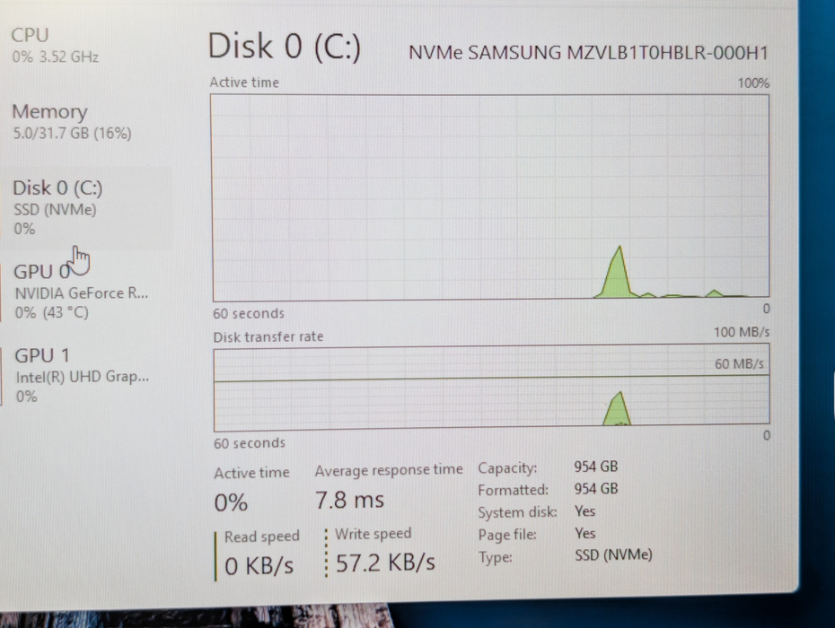DELL Precision 7770 Core i9-12950HX 32GB CAMM 1TB NVMe SSD NVIDIA RTX 3080 Ti