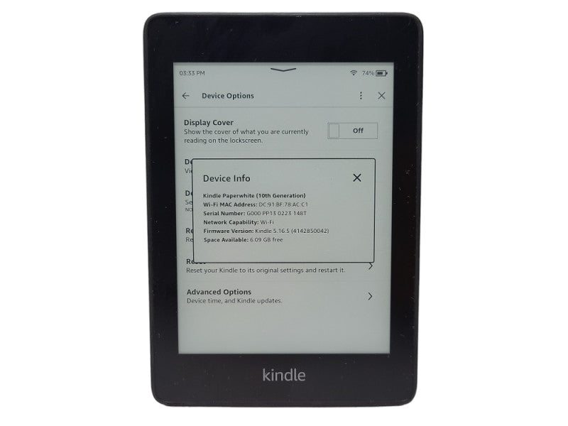 Amazon Kindle Paperwhite (10th Generation) 8GB, Wi-Fi, 6in $
