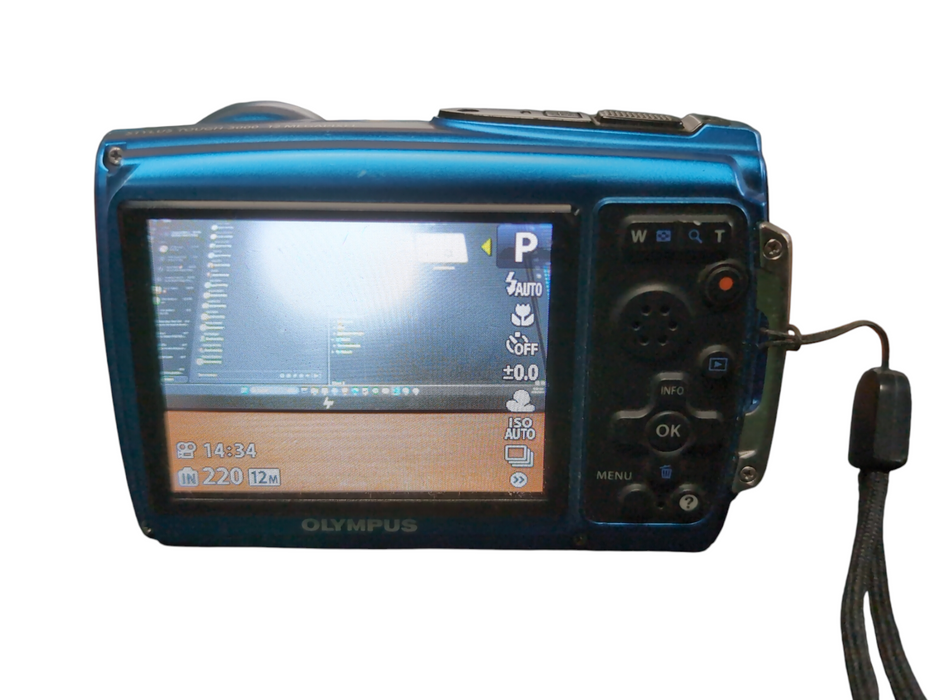 Olympus Stylus Tough 3000 Waterproof Digital Camera w/ Battery